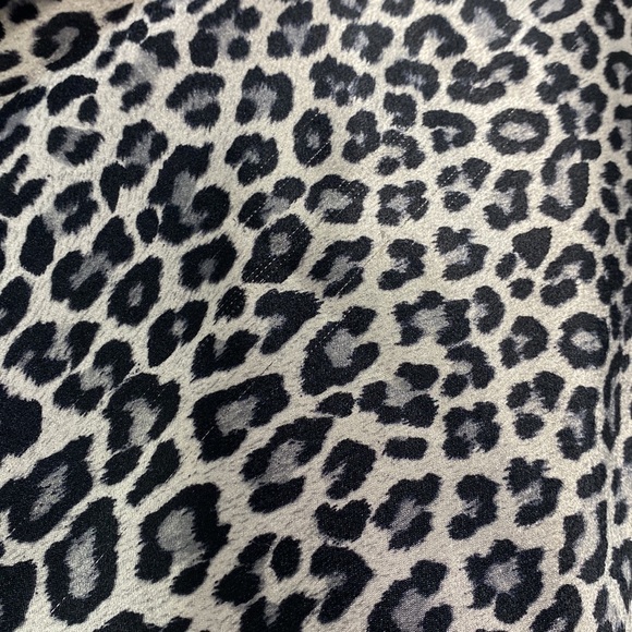 Mary‎ McFadden kaftan snow leopard print long satin - Picture 8 of 13